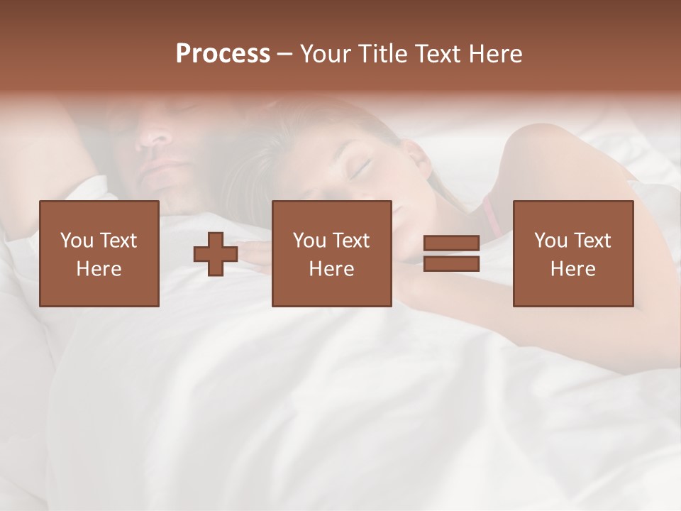 A Man And A Woman Sleeping On A Bed PowerPoint Template