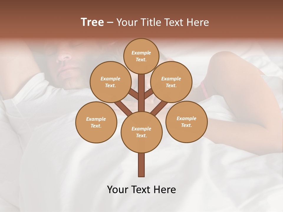 A Man And A Woman Sleeping On A Bed PowerPoint Template