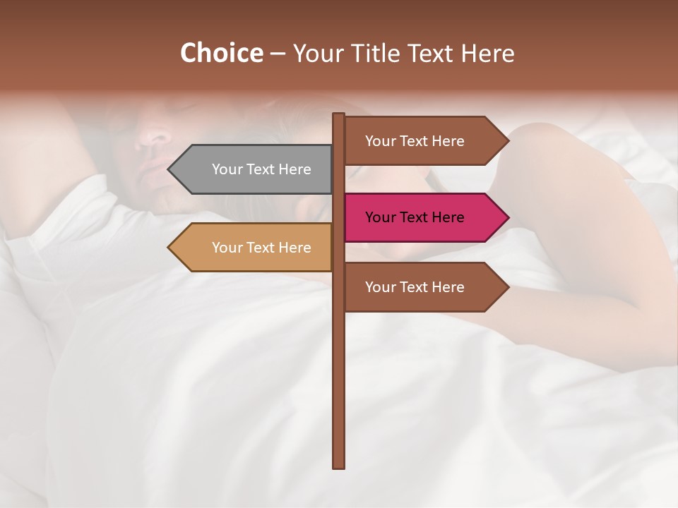 A Man And A Woman Sleeping On A Bed PowerPoint Template