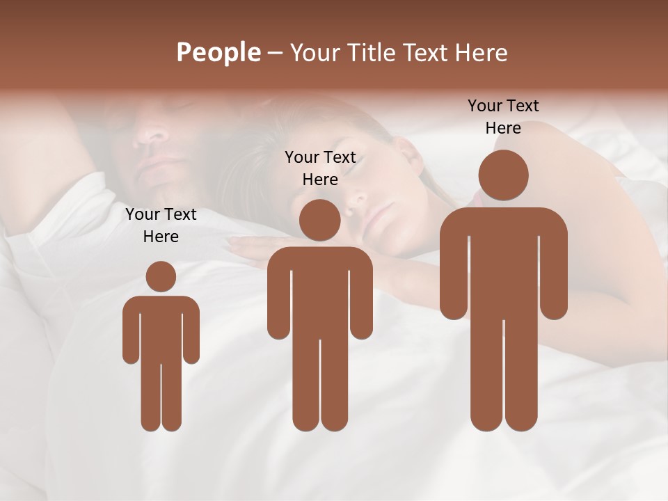 A Man And A Woman Sleeping On A Bed PowerPoint Template