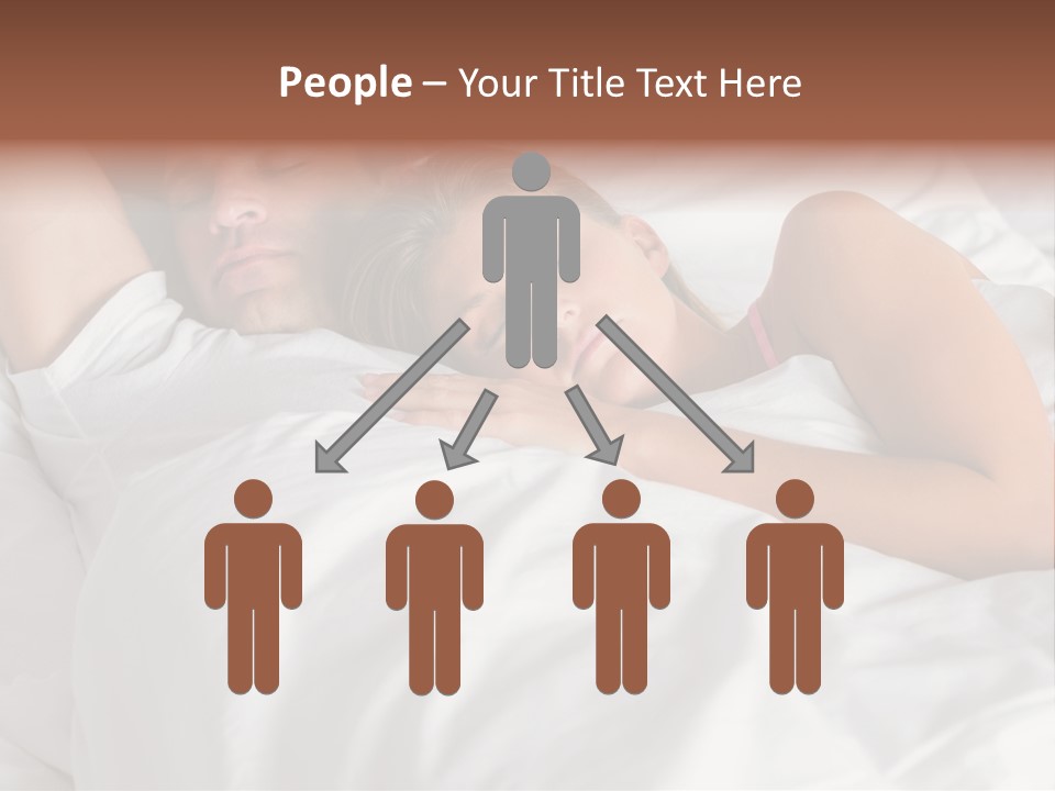 A Man And A Woman Sleeping On A Bed PowerPoint Template