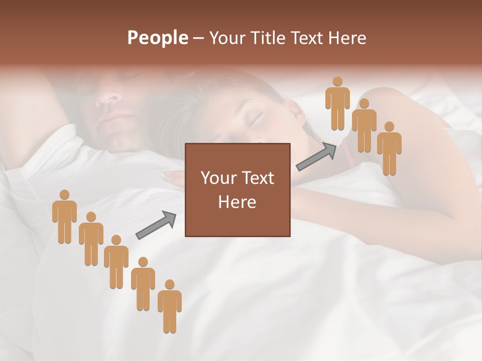 A Man And A Woman Sleeping On A Bed PowerPoint Template