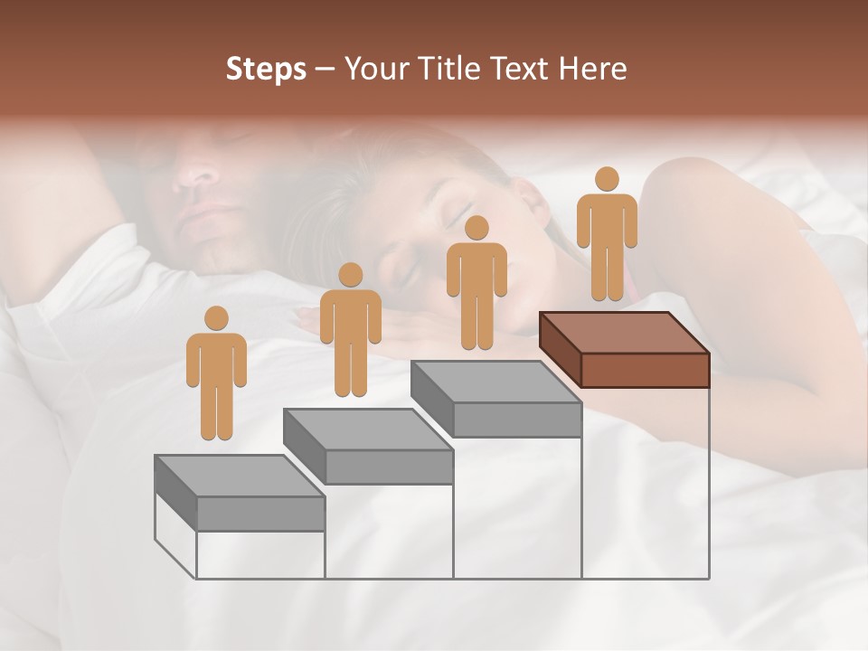 A Man And A Woman Sleeping On A Bed PowerPoint Template