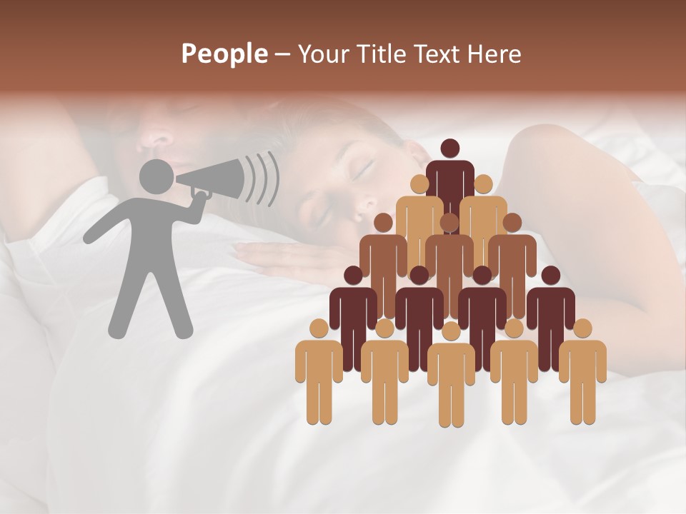 A Man And A Woman Sleeping On A Bed PowerPoint Template