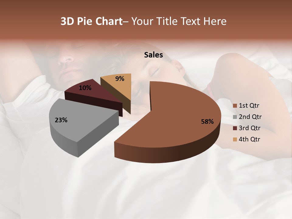 A Man And A Woman Sleeping On A Bed PowerPoint Template