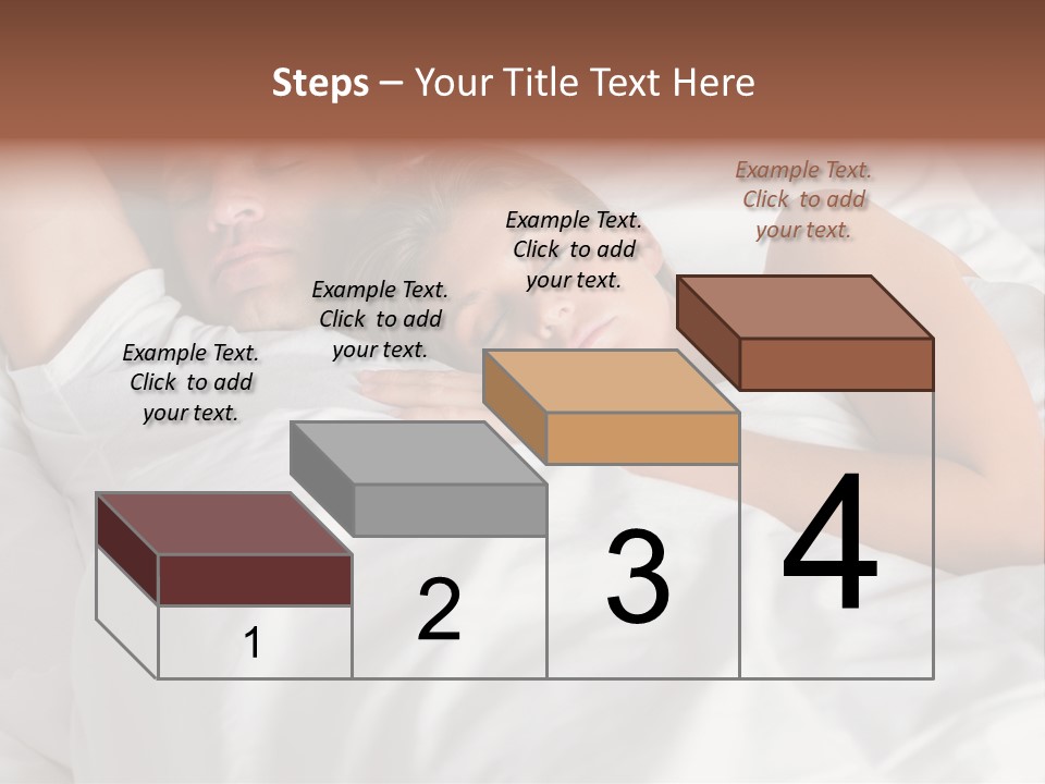 A Man And A Woman Sleeping On A Bed PowerPoint Template