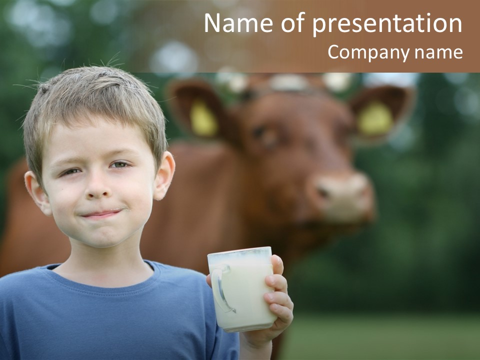 Child Kid Glass PowerPoint Template