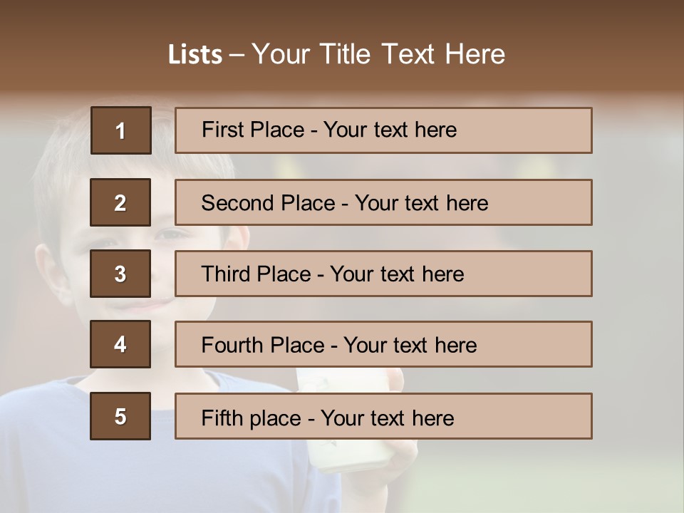 Child Kid Glass PowerPoint Template