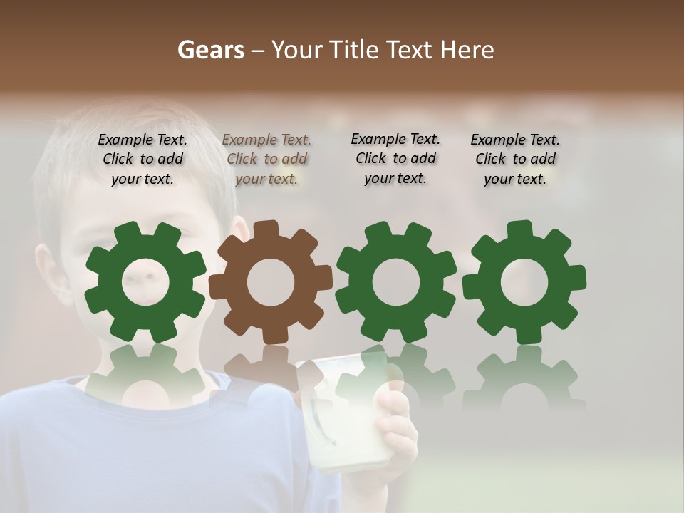 Child Kid Glass PowerPoint Template