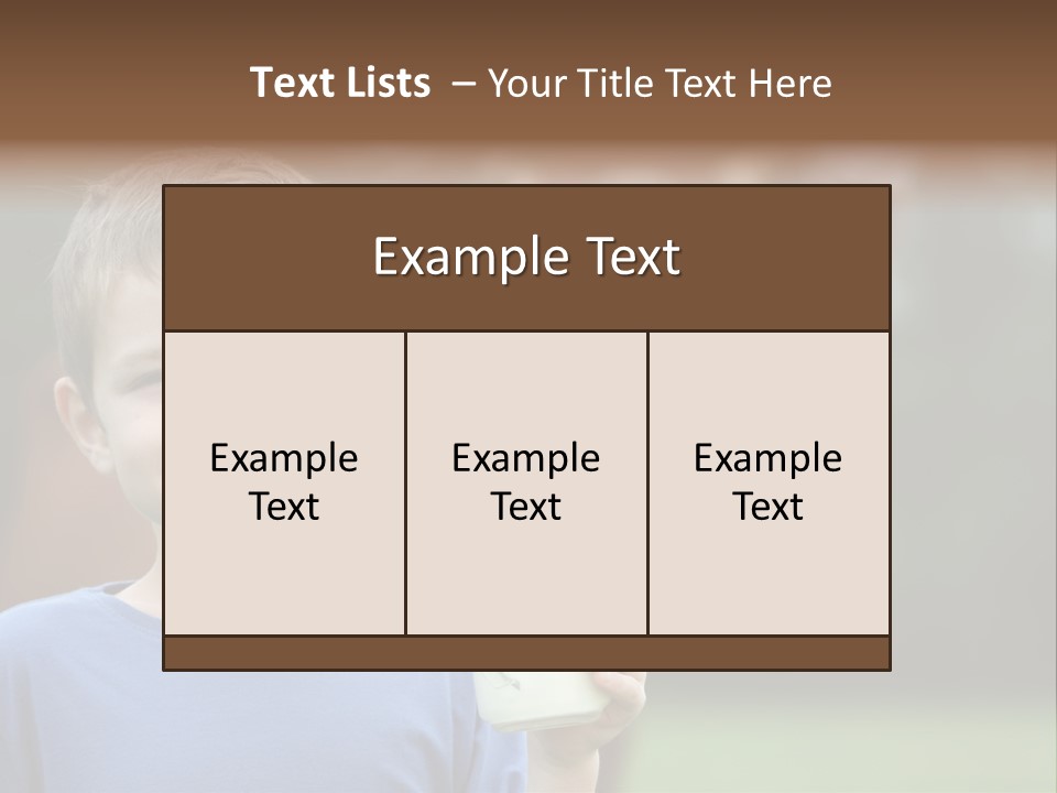 Child Kid Glass PowerPoint Template