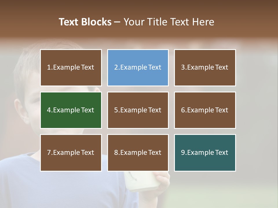 Child Kid Glass PowerPoint Template