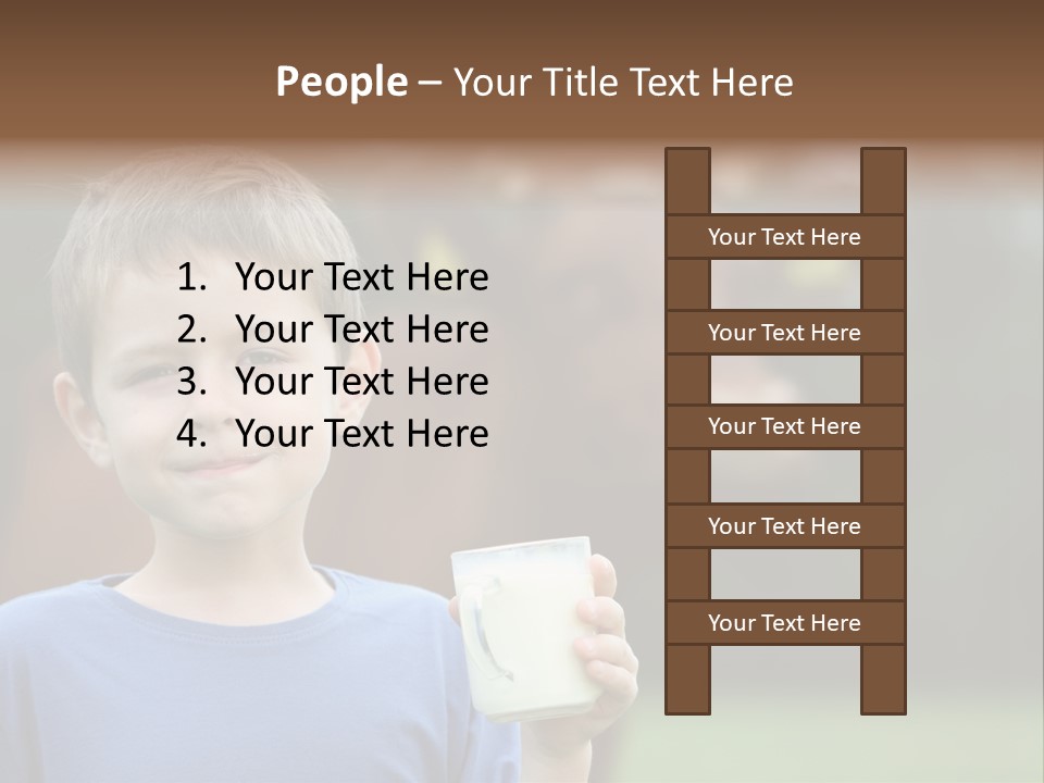 Child Kid Glass PowerPoint Template
