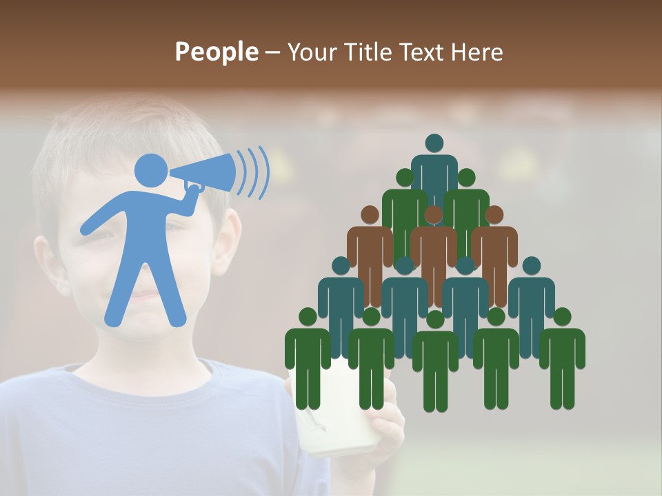 Child Kid Glass PowerPoint Template