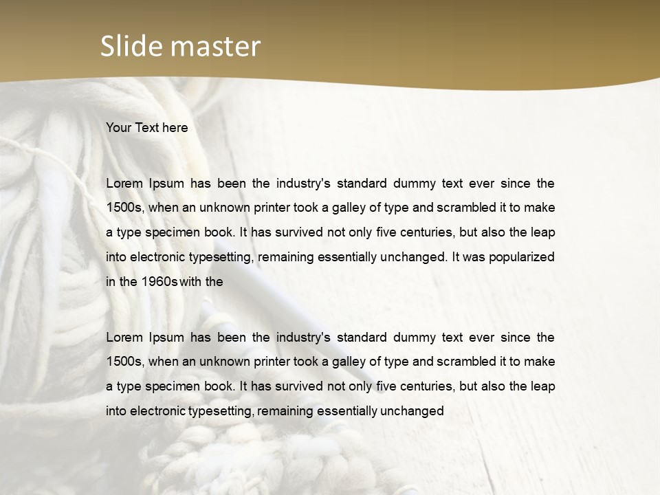 Blanket Comfort Fiber PowerPoint Template