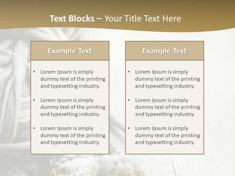 Blanket Comfort Fiber PowerPoint Template