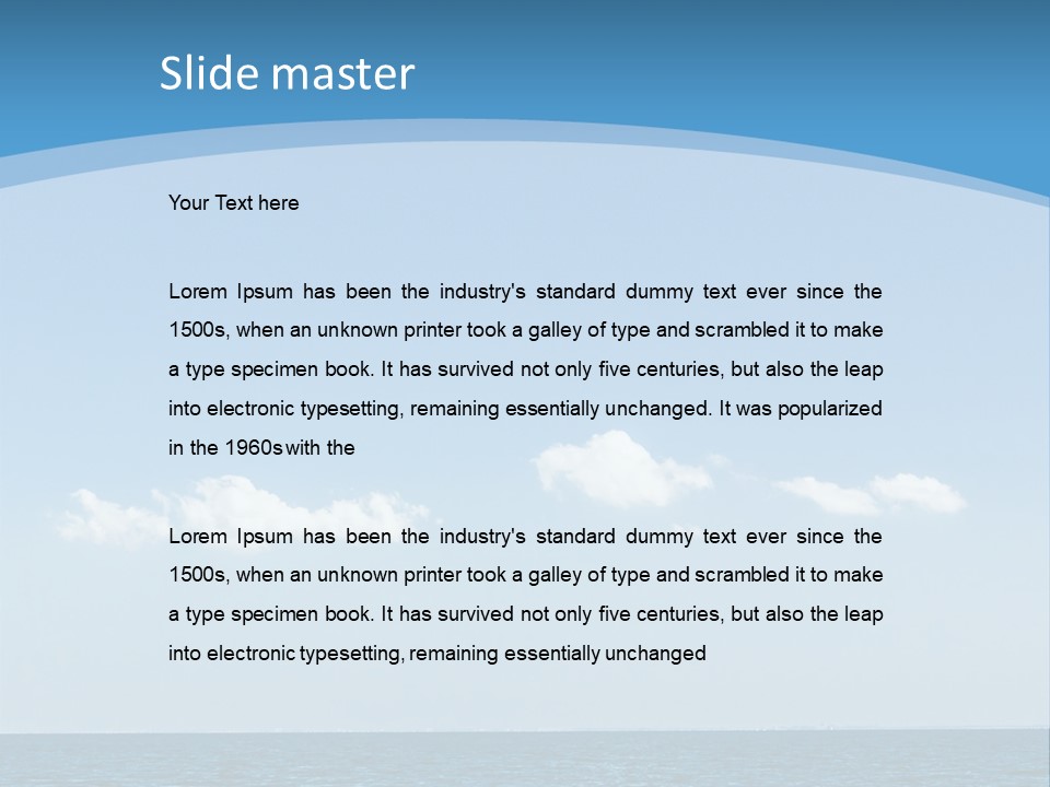 Sky Outdoor Beauty PowerPoint Template