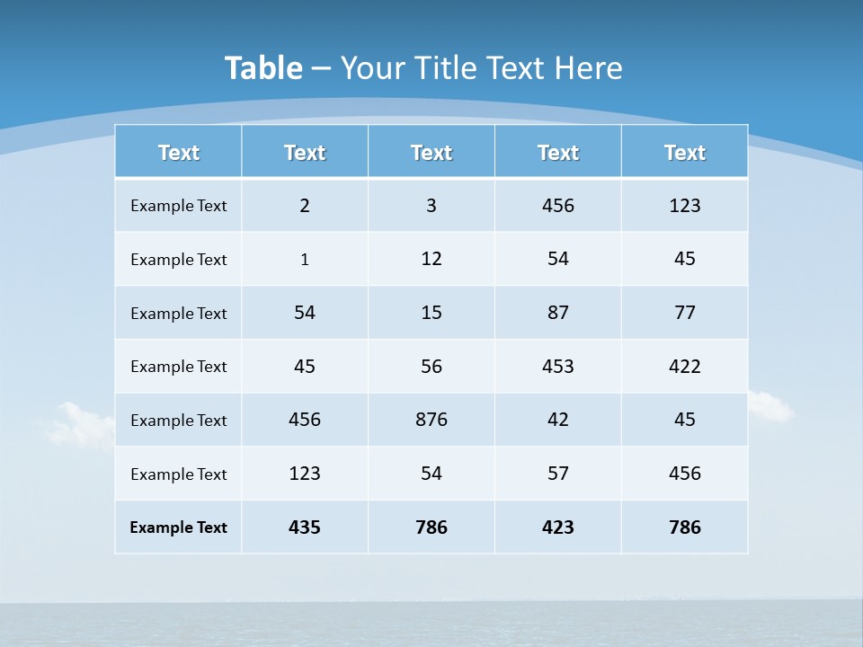 Sky Outdoor Beauty PowerPoint Template