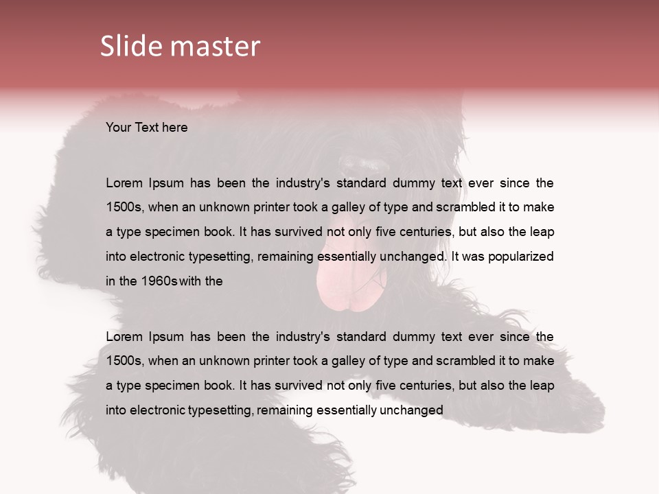 Pet Cut Out Black PowerPoint Template