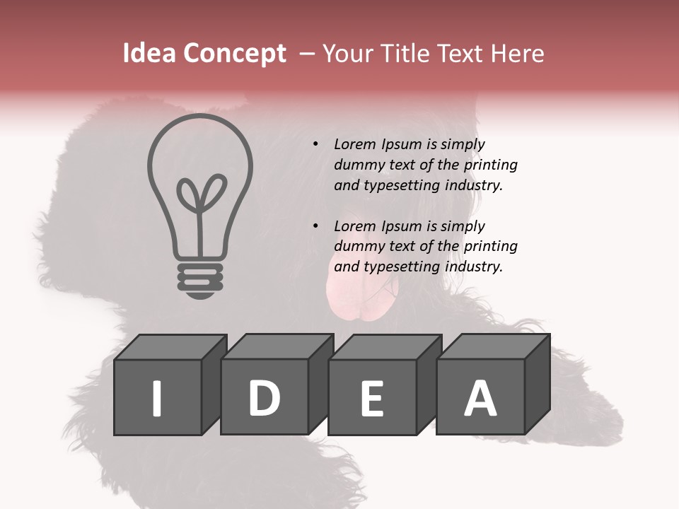 Pet Cut Out Black PowerPoint Template