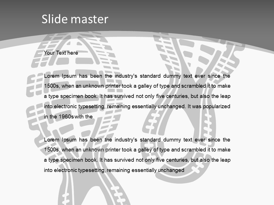 Shoes Silhouette Set Footprint PowerPoint Template