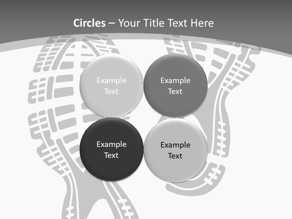 Shoes Silhouette Set Footprint PowerPoint Template