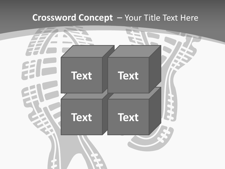 Shoes Silhouette Set Footprint PowerPoint Template