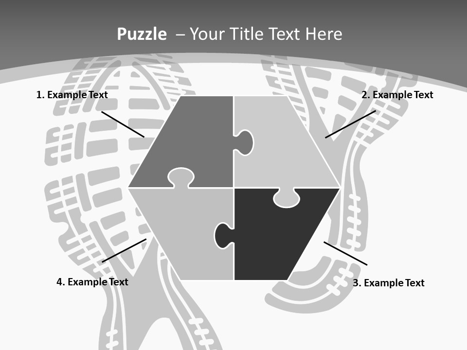 Shoes Silhouette Set Footprint PowerPoint Template