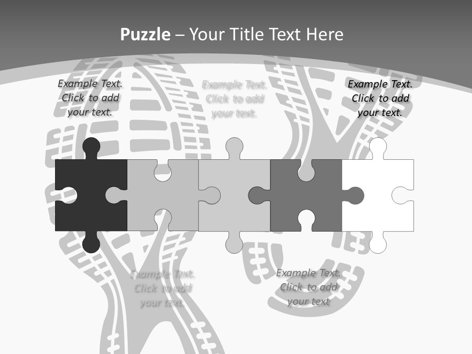 Shoes Silhouette Set Footprint PowerPoint Template