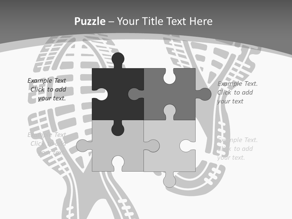 Shoes Silhouette Set Footprint PowerPoint Template