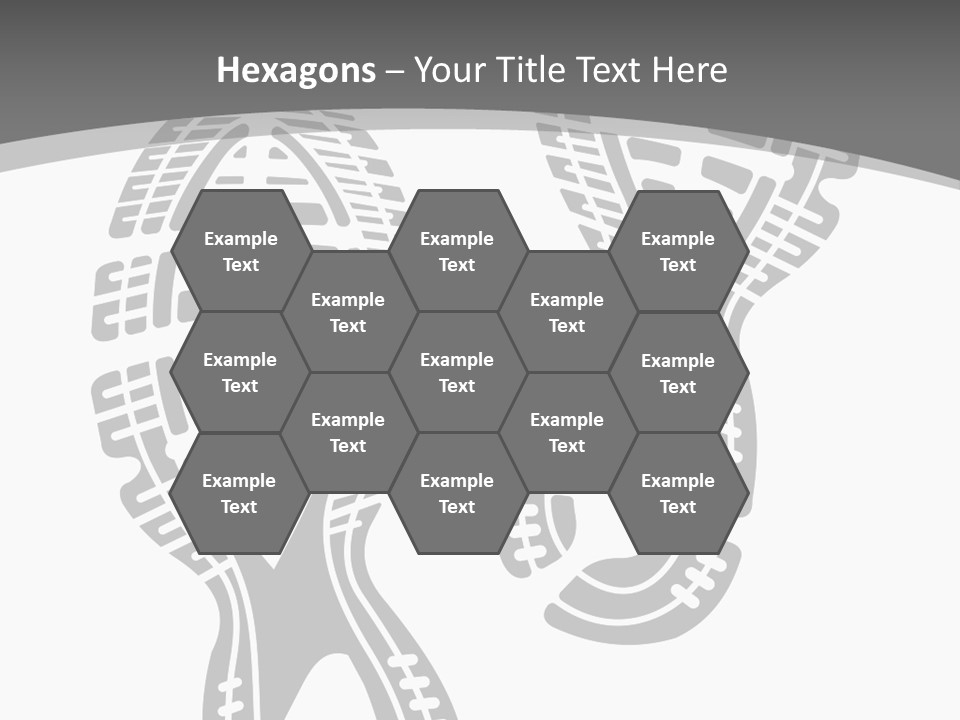 Shoes Silhouette Set Footprint PowerPoint Template