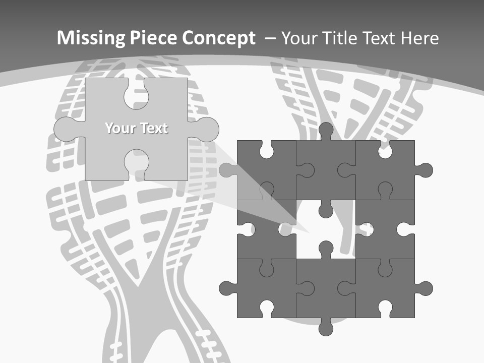 Shoes Silhouette Set Footprint PowerPoint Template