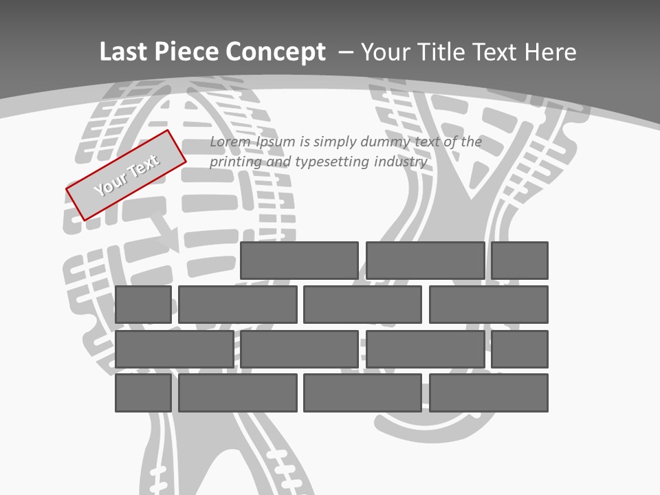 Shoes Silhouette Set Footprint PowerPoint Template