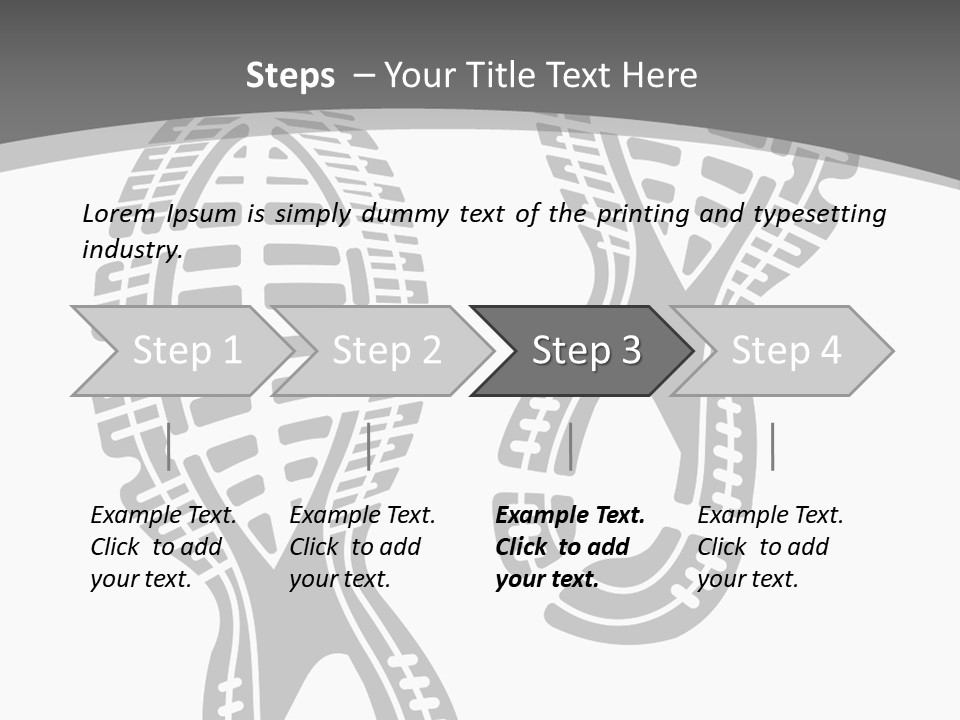 Shoes Silhouette Set Footprint PowerPoint Template