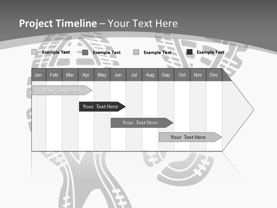 Shoes Silhouette Set Footprint PowerPoint Template