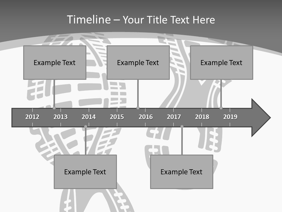 Shoes Silhouette Set Footprint PowerPoint Template