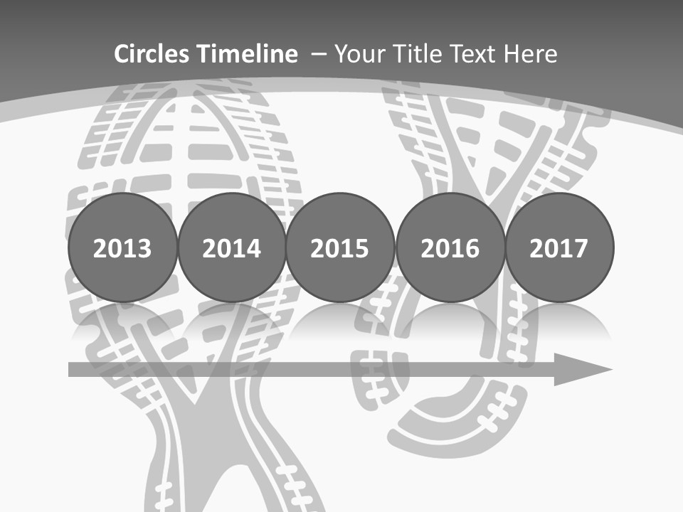 Shoes Silhouette Set Footprint PowerPoint Template