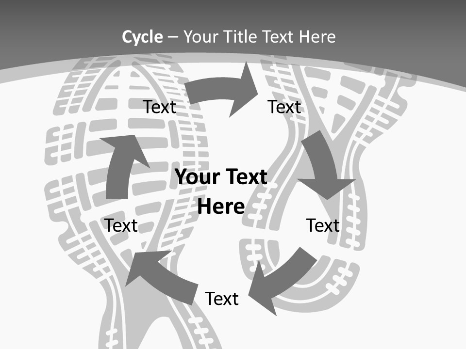 Shoes Silhouette Set Footprint PowerPoint Template