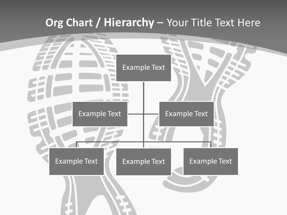 Shoes Silhouette Set Footprint PowerPoint Template