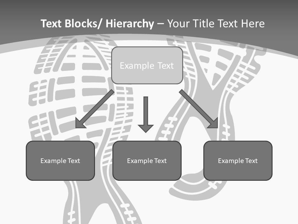Shoes Silhouette Set Footprint PowerPoint Template