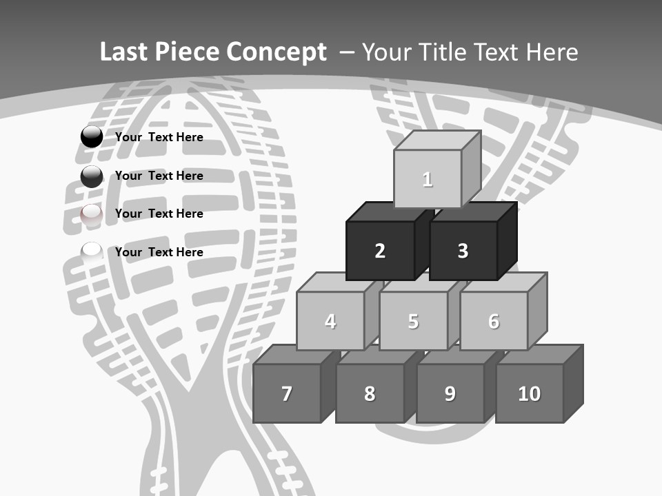 Shoes Silhouette Set Footprint PowerPoint Template