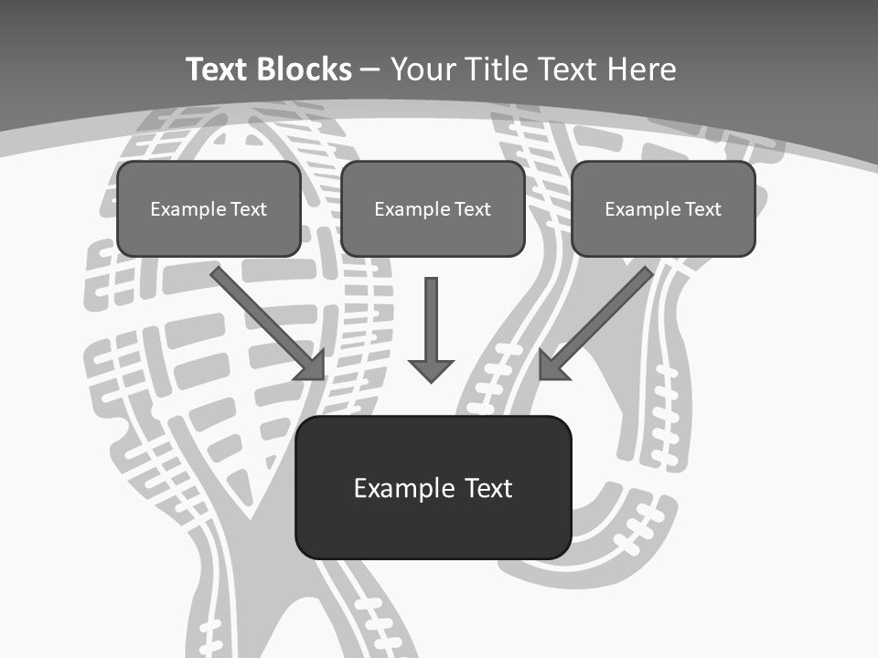 Shoes Silhouette Set Footprint PowerPoint Template