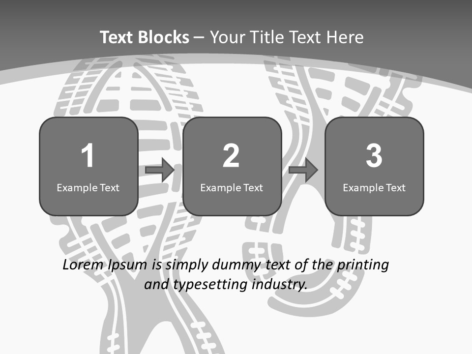 Shoes Silhouette Set Footprint PowerPoint Template