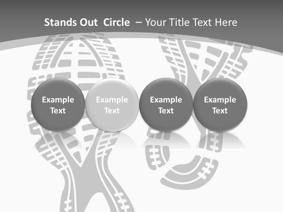 Shoes Silhouette Set Footprint PowerPoint Template