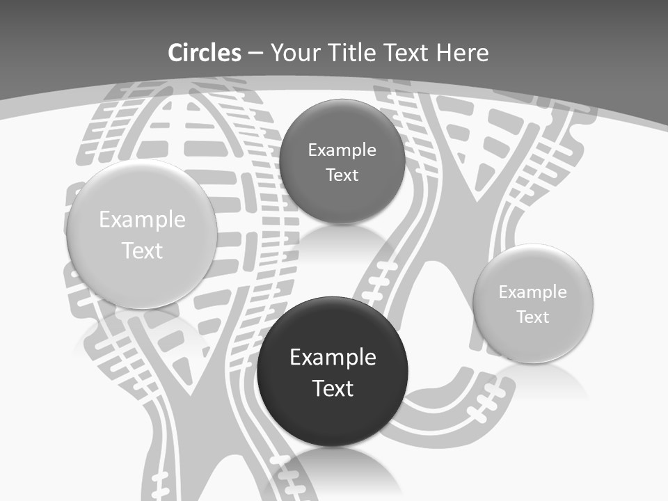 Shoes Silhouette Set Footprint PowerPoint Template
