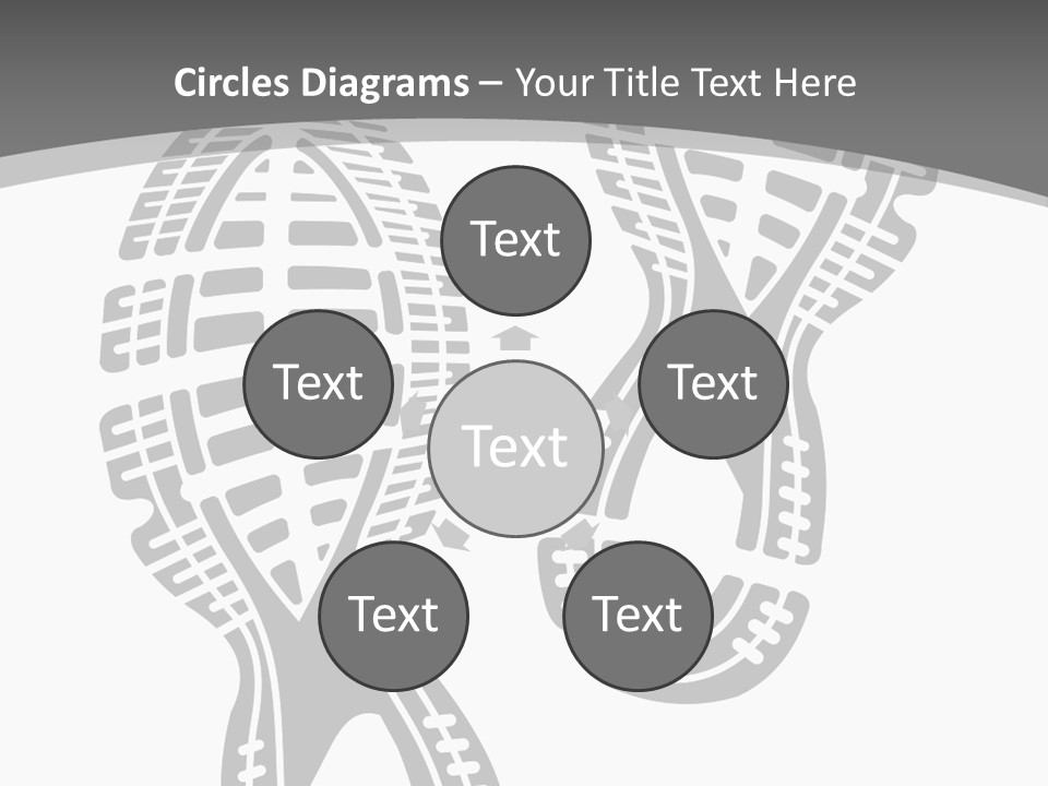 Shoes Silhouette Set Footprint PowerPoint Template