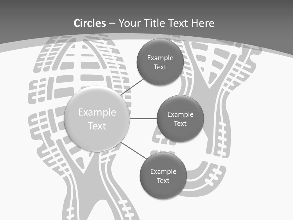 Shoes Silhouette Set Footprint PowerPoint Template