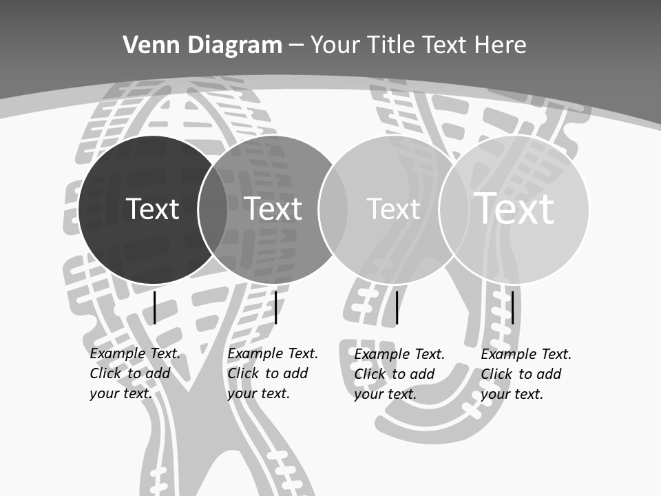 Shoes Silhouette Set Footprint PowerPoint Template