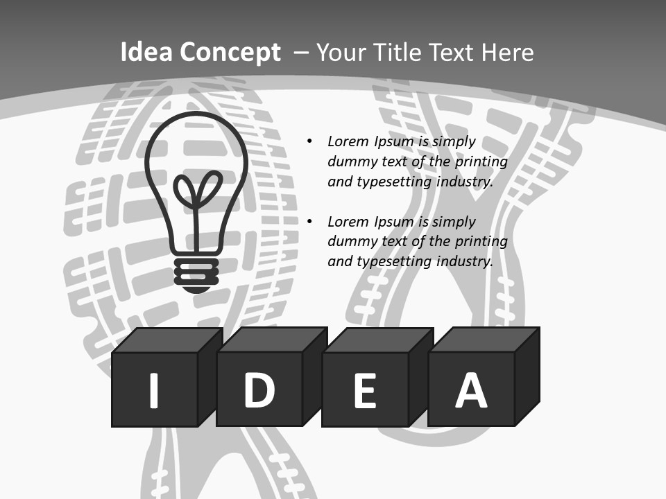 Shoes Silhouette Set Footprint PowerPoint Template