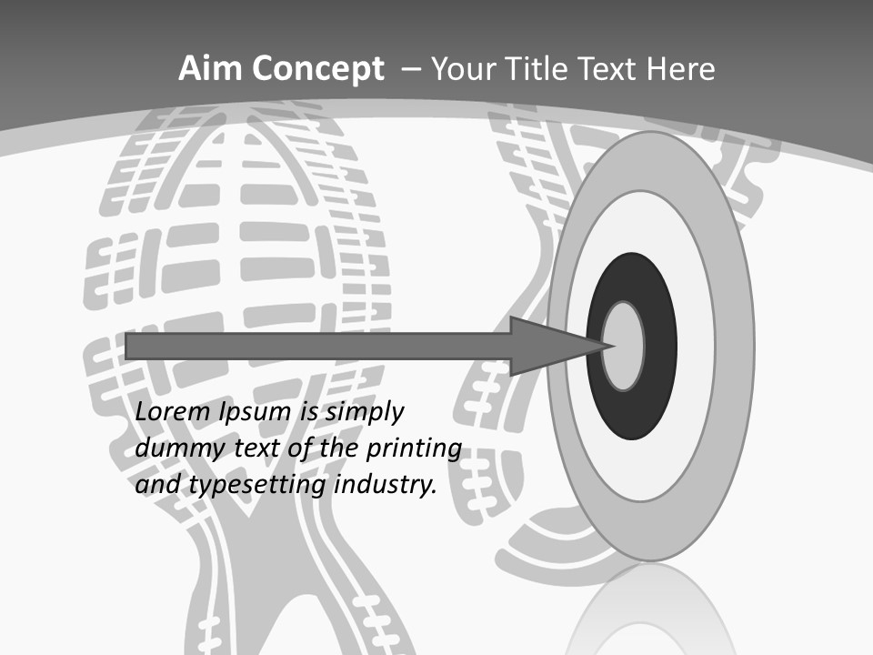 Shoes Silhouette Set Footprint PowerPoint Template
