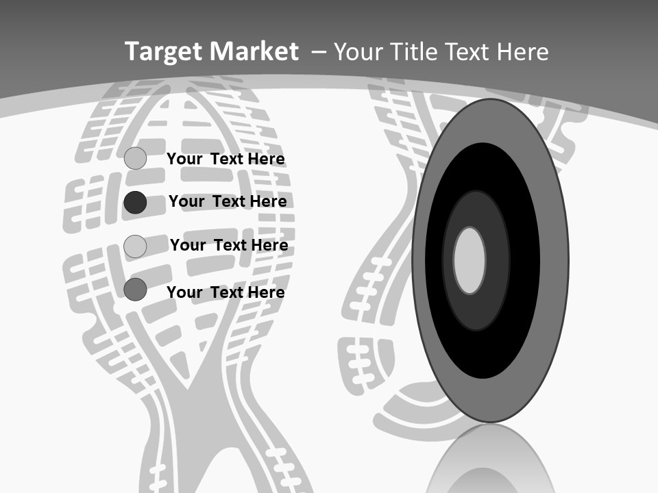 Shoes Silhouette Set Footprint PowerPoint Template